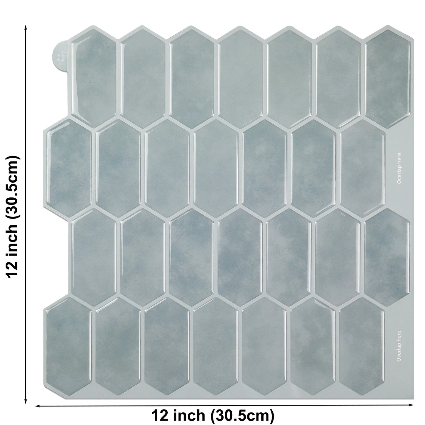 Plak Tegel 3D Rose Whisper 10 st.